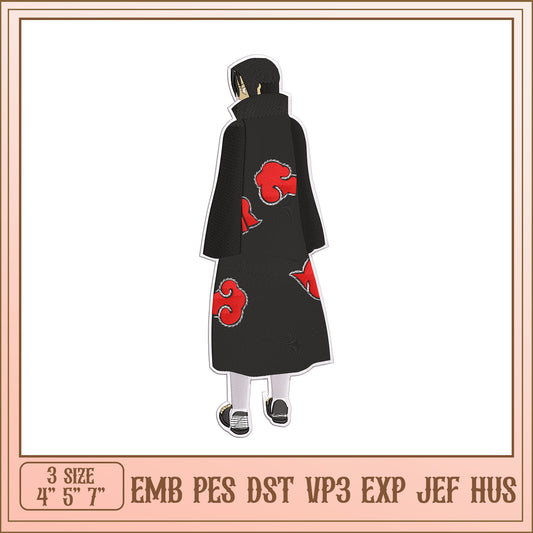 Itachi Uchiha Embroidery Design