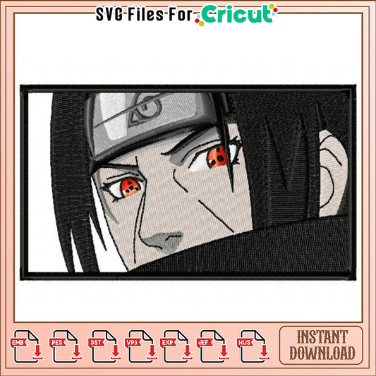 Itachi Uchiha Embroidery Design Instant Download File