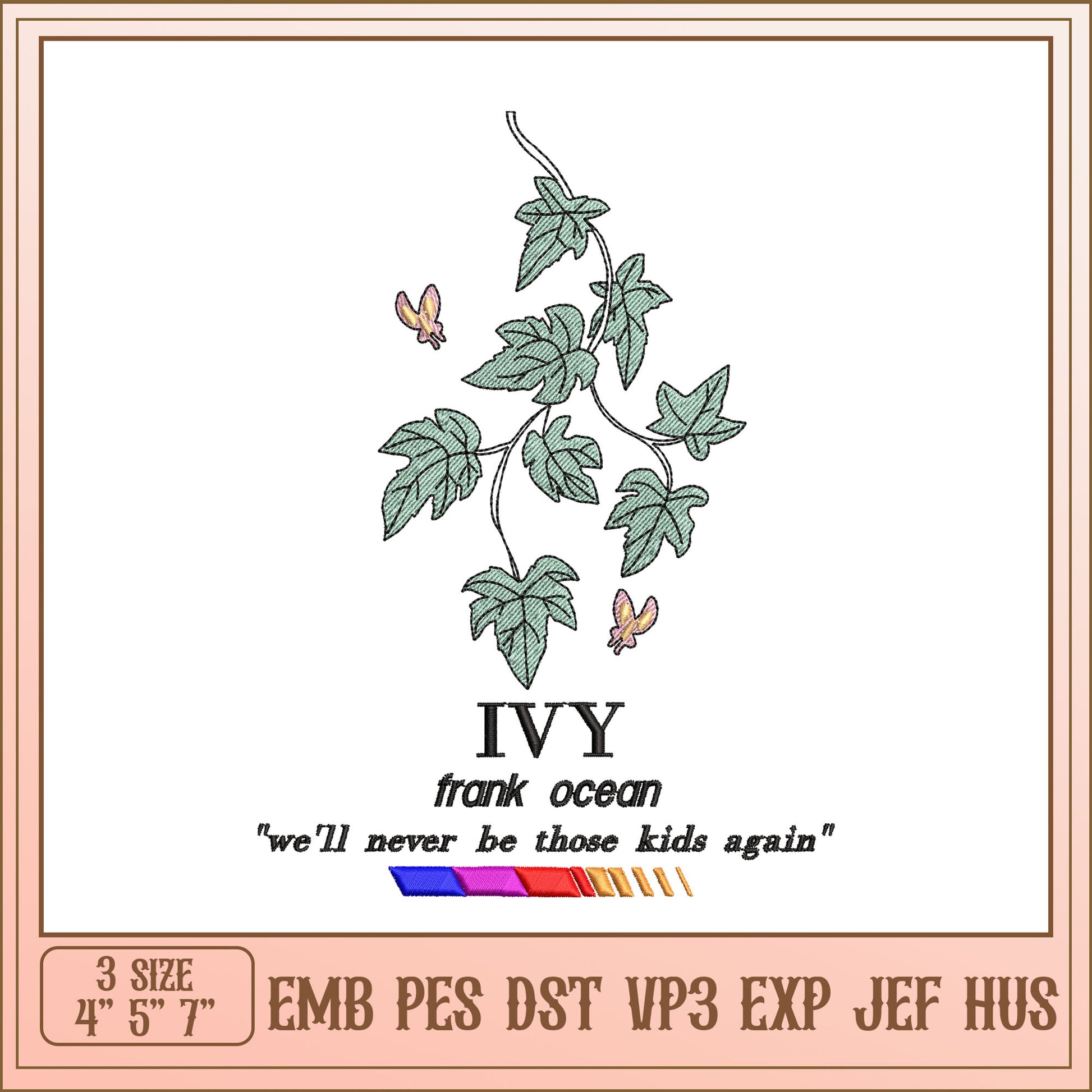 Ivy Embroidery Design Frank Ocean