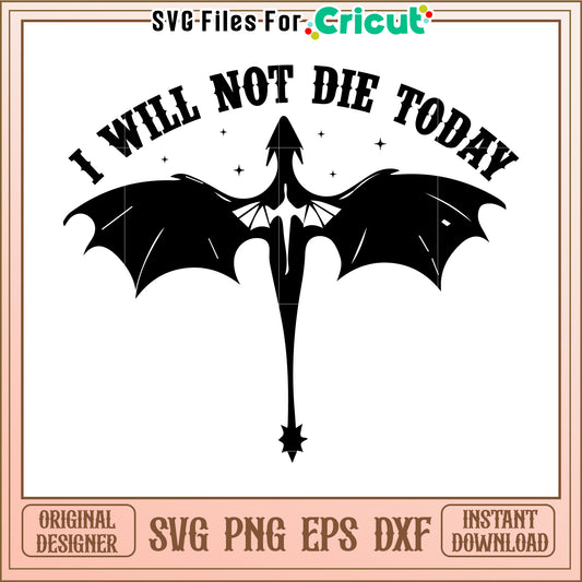 I will not die today png, fourth wing png, fantasy dragon png