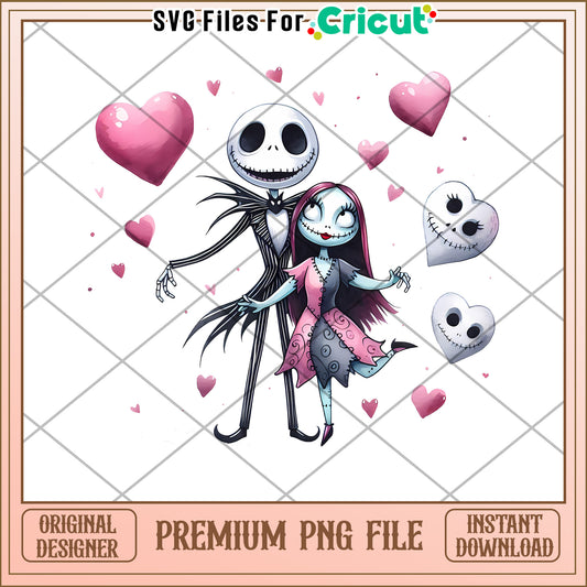 Jack Sally PNG Valentines Day Cricut