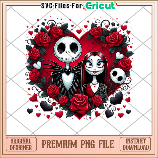 Jack Sally Valentine PNG Cricut