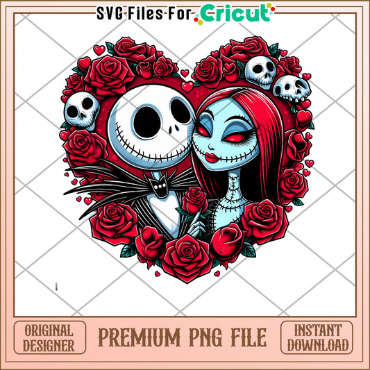 Jack Sally Valentine PNG Cricut Design