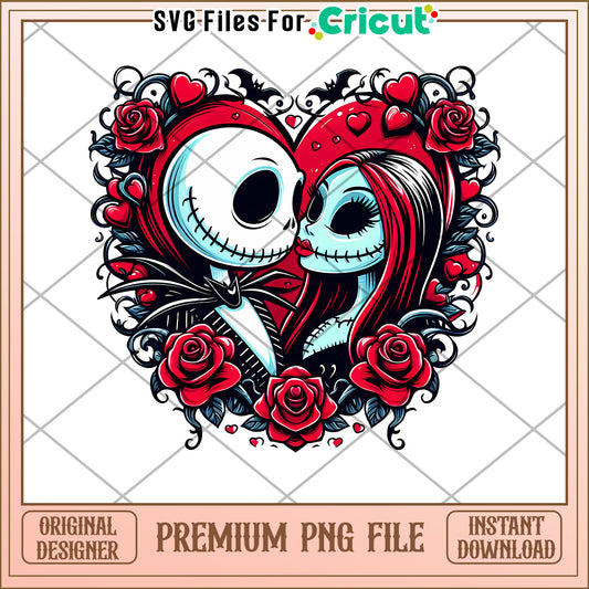 Jack Sally Valentines PNG Cricut