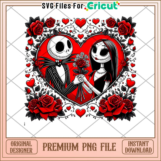 Jack Sally Valentines PNG Design