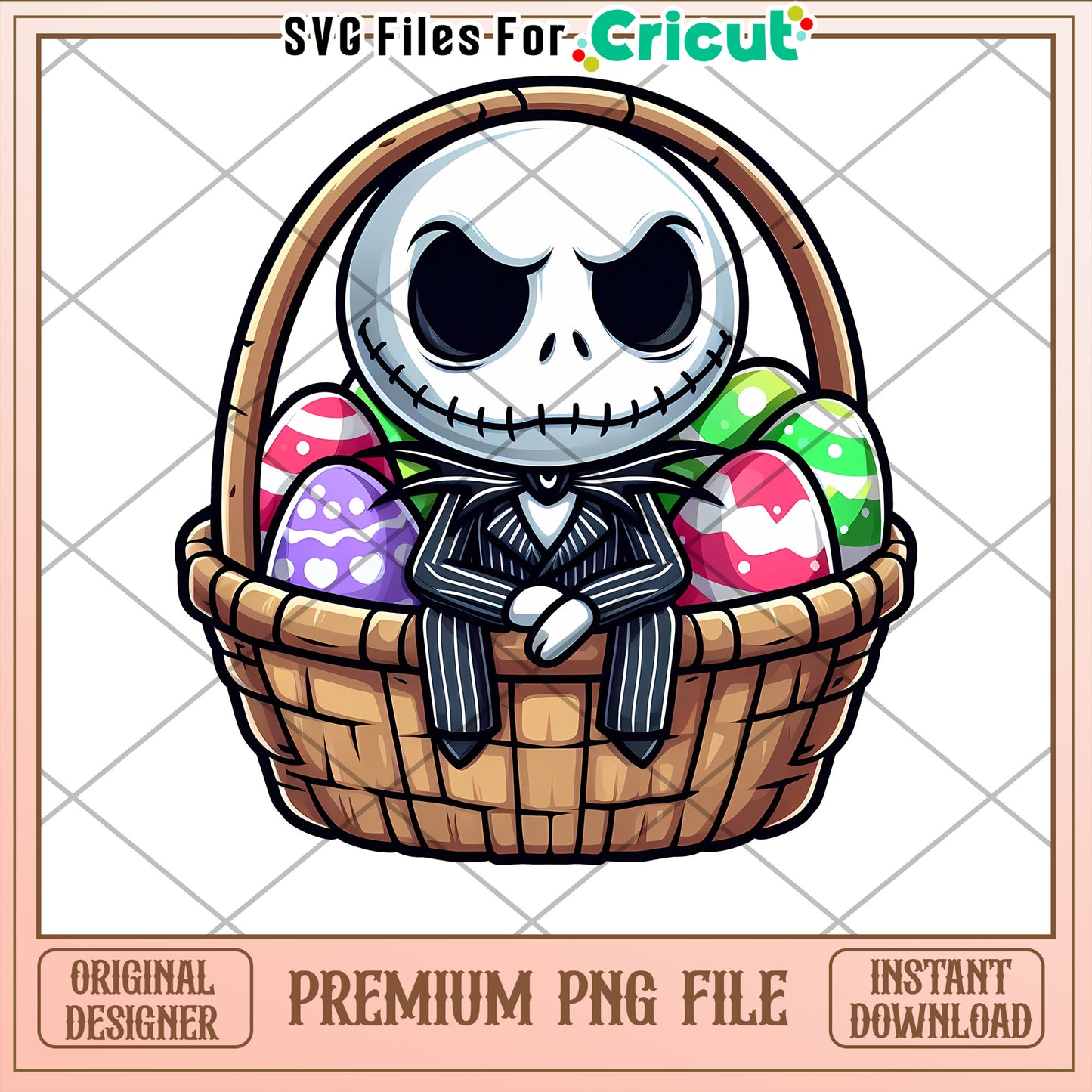 Jack Skellington Easter PNG Basket