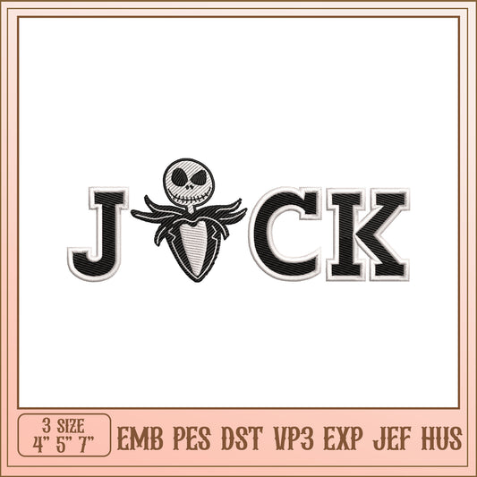 Jack Skellington Embroidery Design