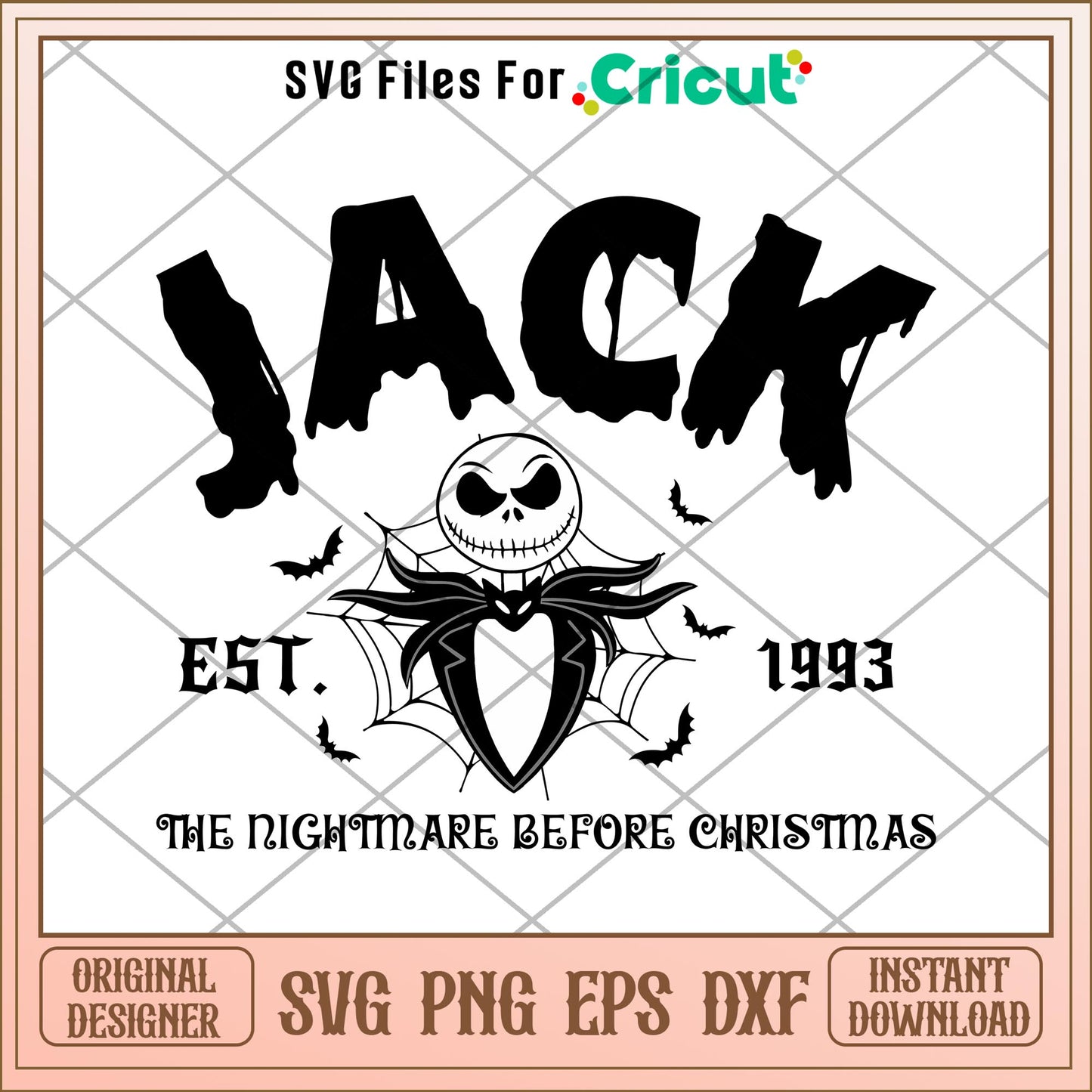Jack Skellington Halloween svg, Disney characters svg, Digital Download