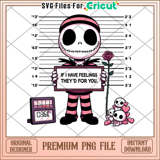 Jack Skellington PNG Valentines Day Design