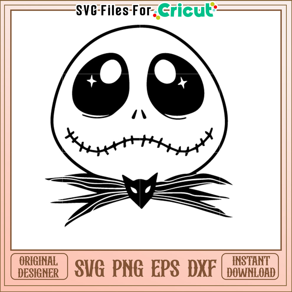 Jack Skellington SVG Cute Face – svg files for cricut