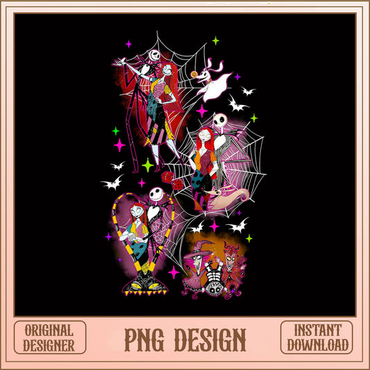 Jack And Sally PNG Bundle, Nightmare Before Christmas PNG, Halloween PNG