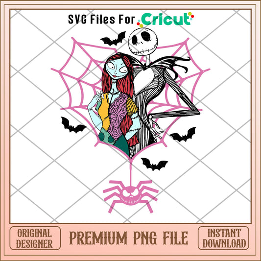 Jack Skellington and Sally nightmare png, nightmare png, halloween png