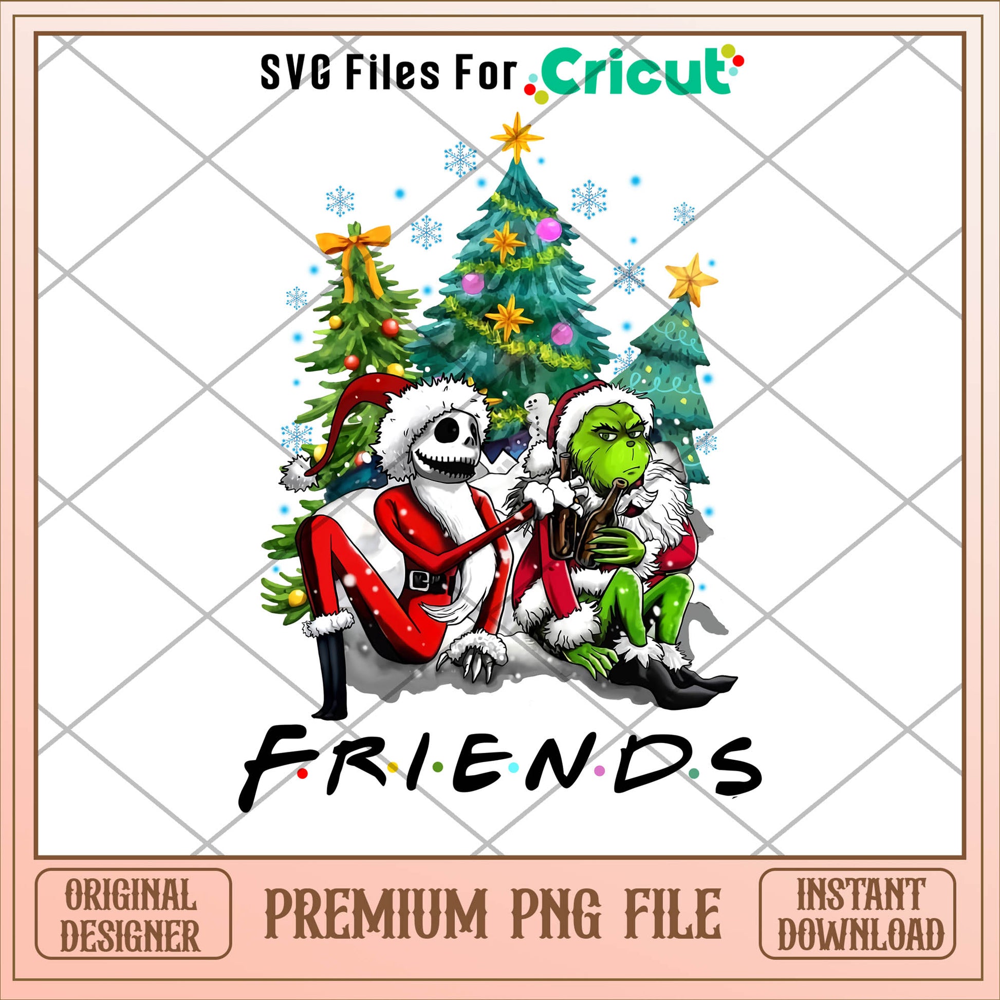 Jack Skellington and grinch friends png, grinch png, christmas png