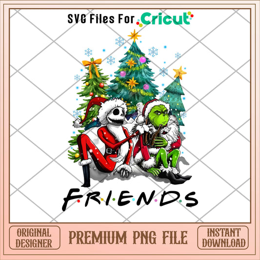 Jack Skellington and grinch friends png, grinch png, christmas png