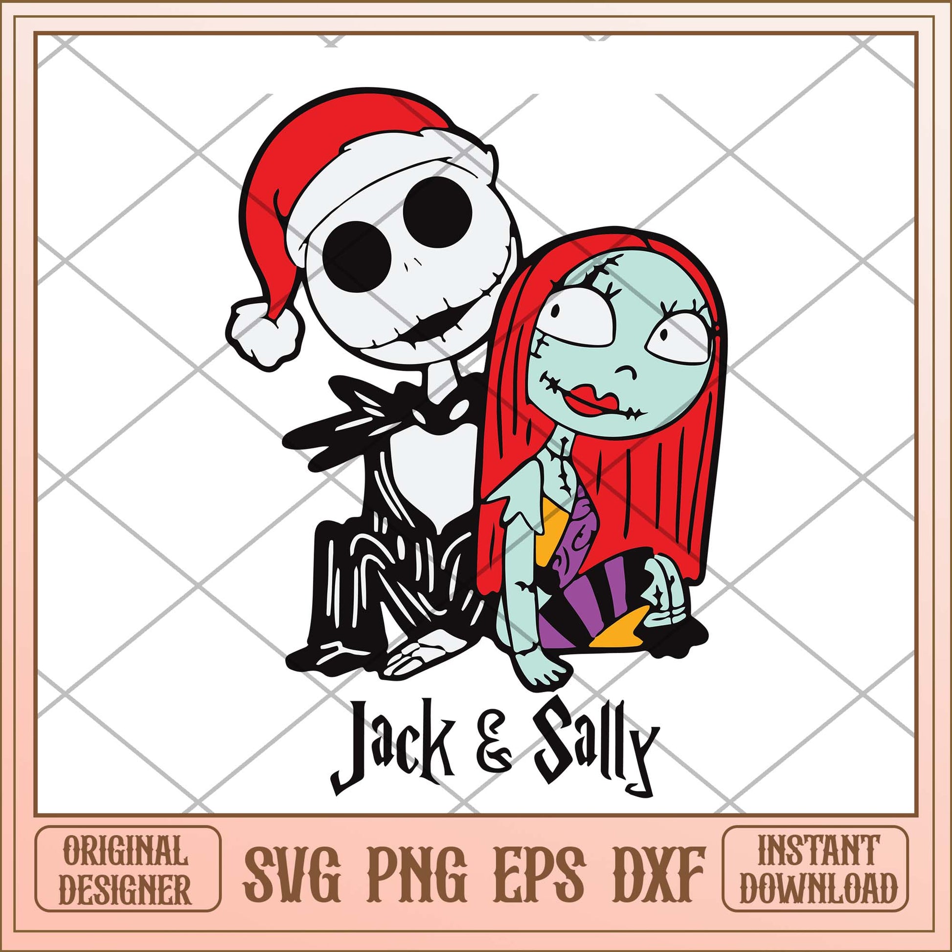 Jack and Sally svg, Jack and Sally Christmas couple svg bundle