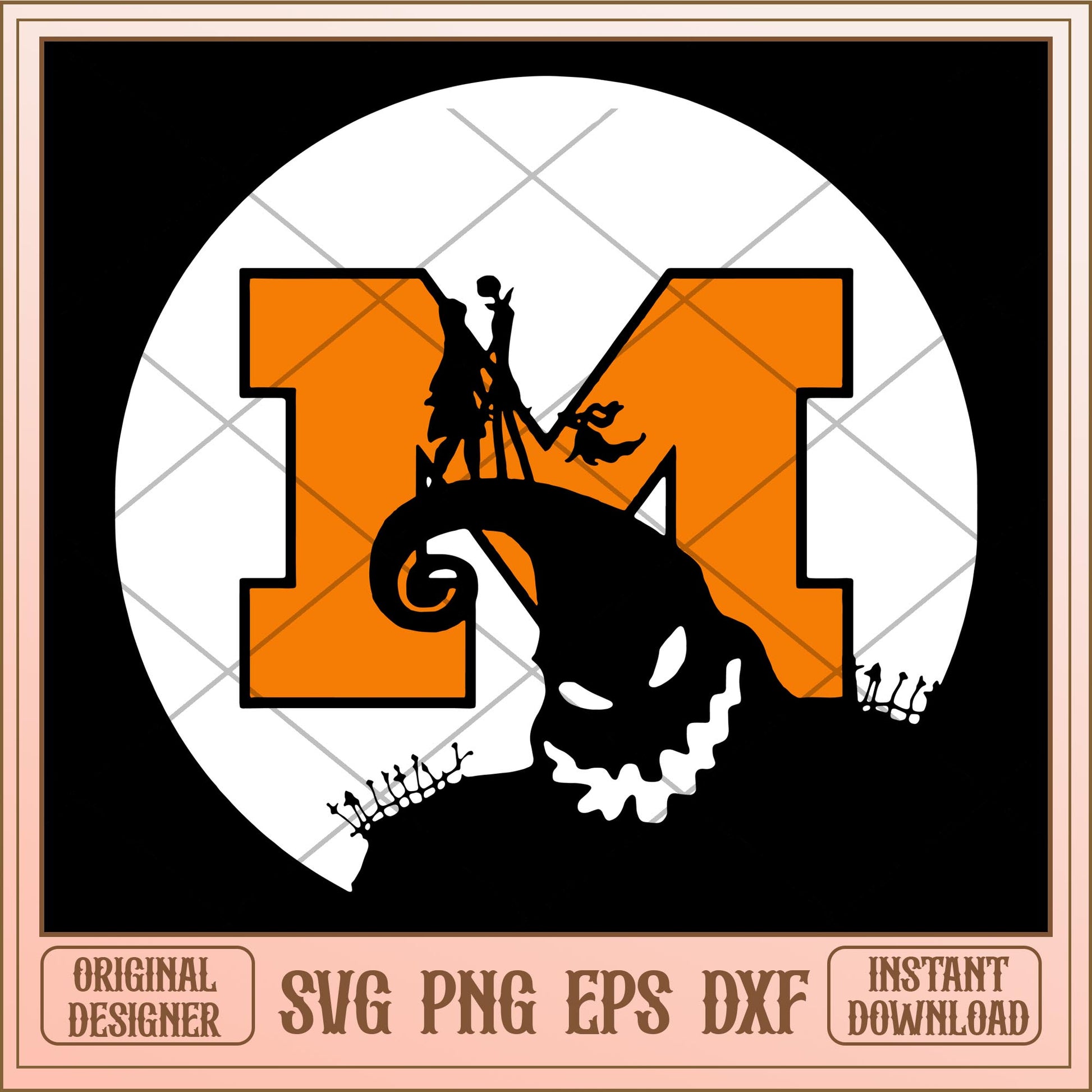 Jack and sadlly michigan halloween svg, The Nightmare Before Christmas Svg, digital download