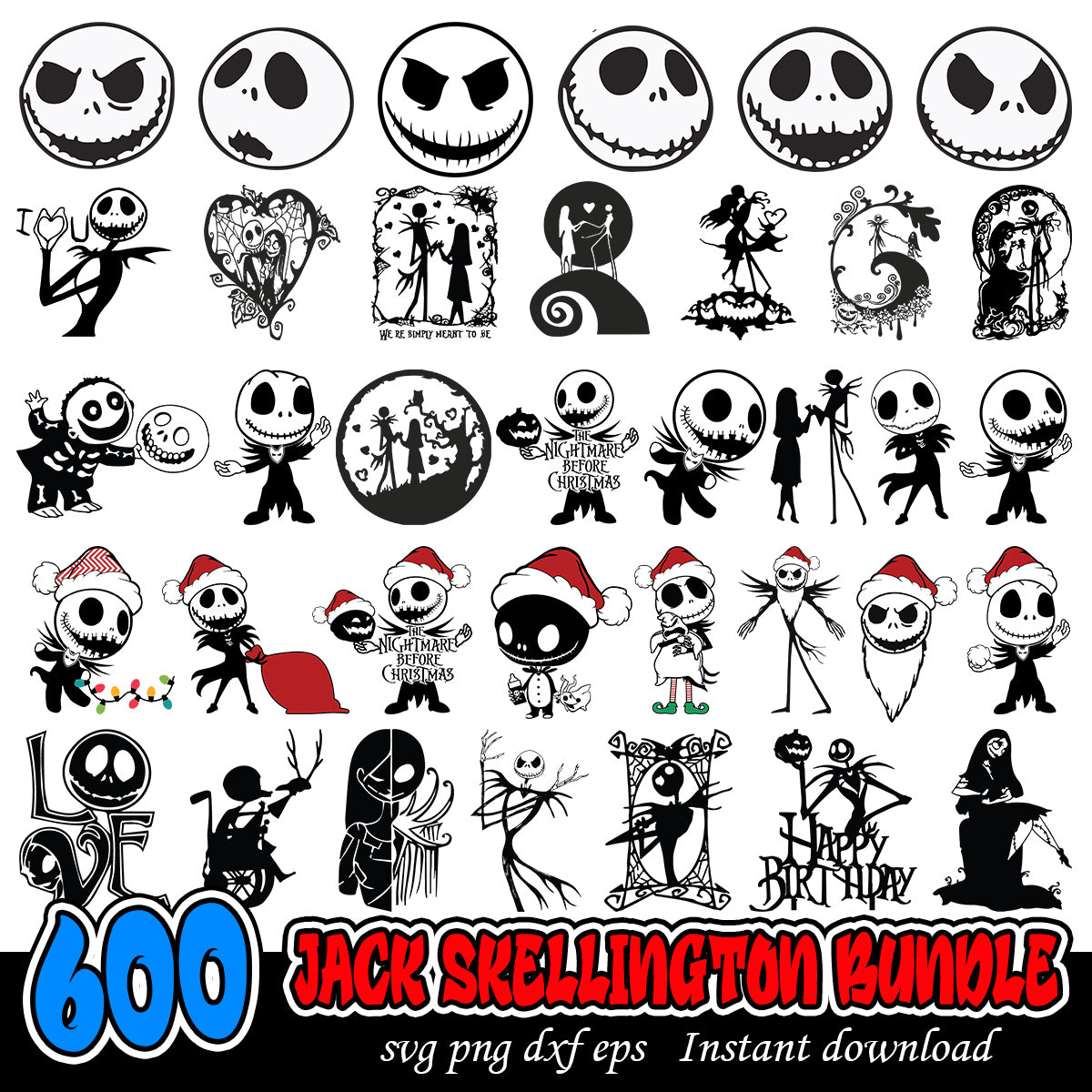 Jack Skellington Bundle, Halloween Jack svg bundle