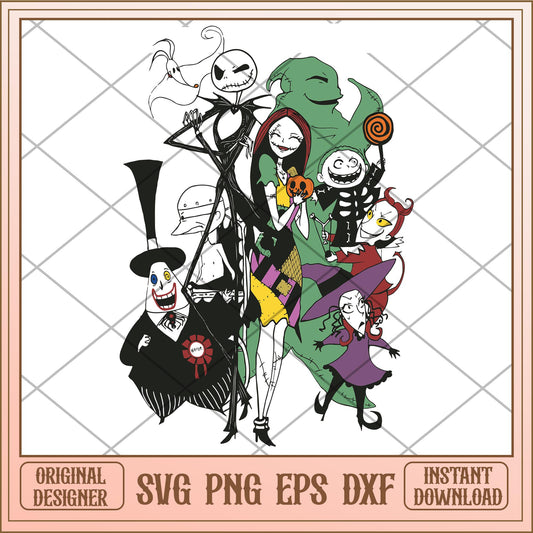 Jack skellington Family svg, The Nightmare Before Christmas Svg, digital download