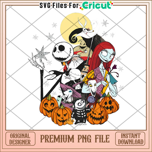 Jack and friends png, halloween​ horror night png, scary characters png