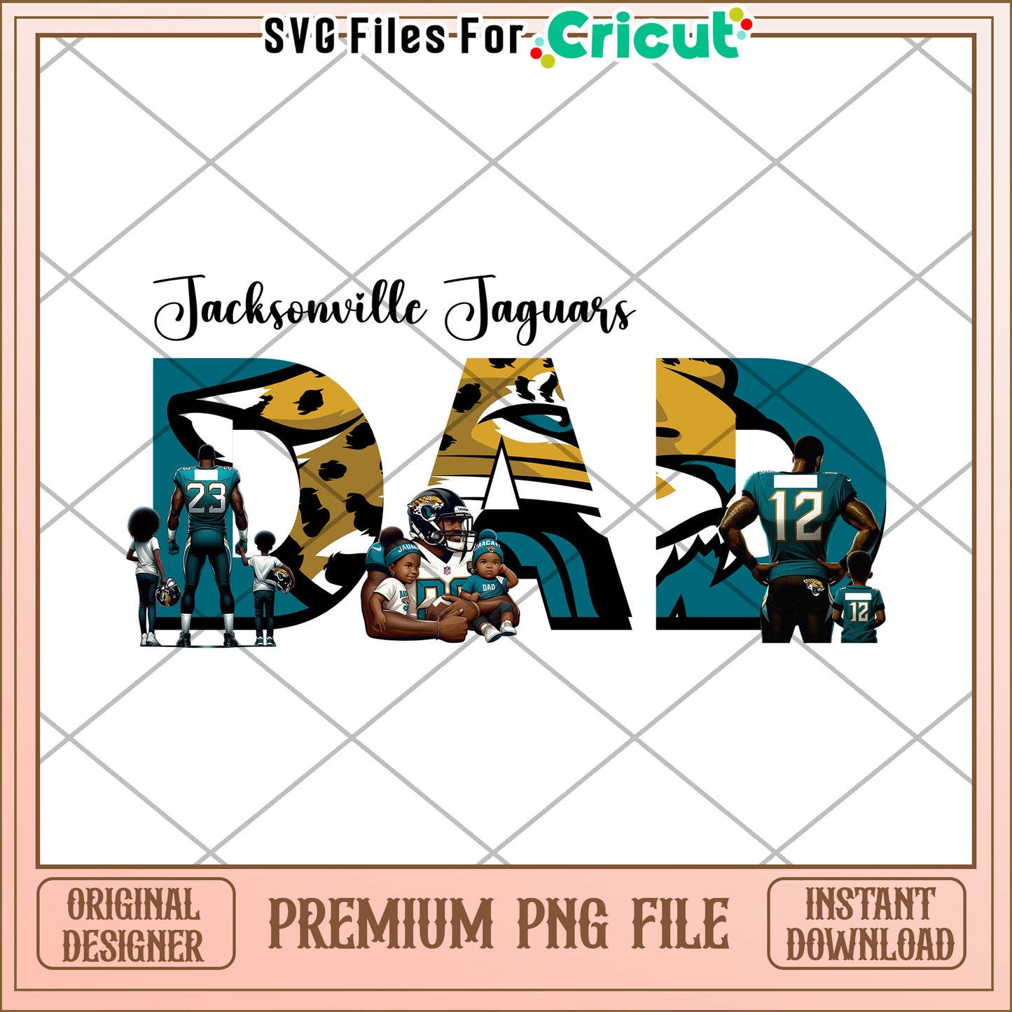 Jacksonville Jaguars Dad Design, Perfect for Family Fans