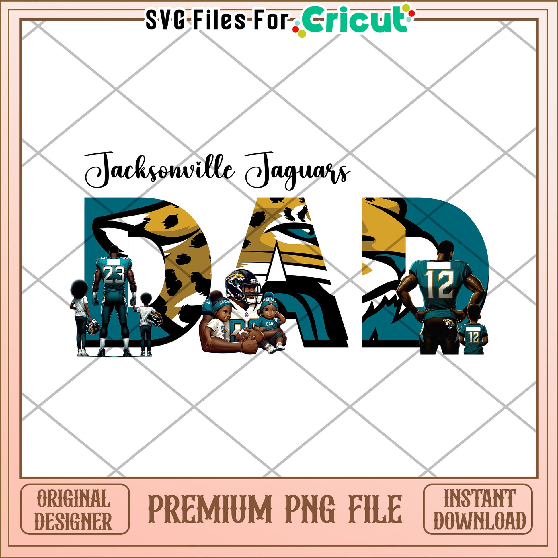 Jacksonville Jaguars Dad Design, Perfect for Family Fans