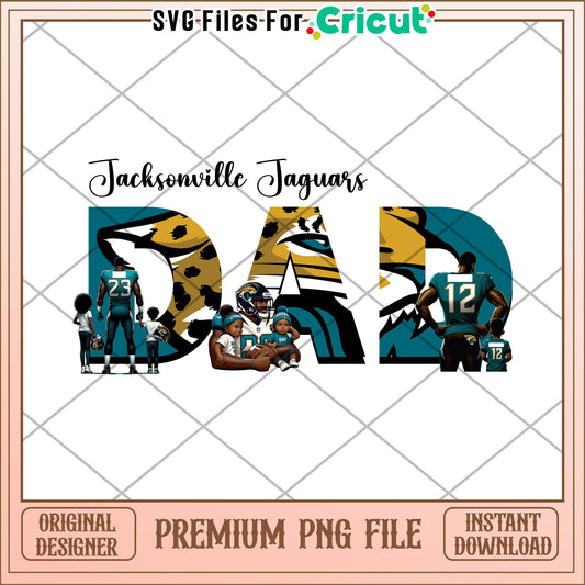 Jacksonville Jaguars Dad Design, Perfect for Family Fans