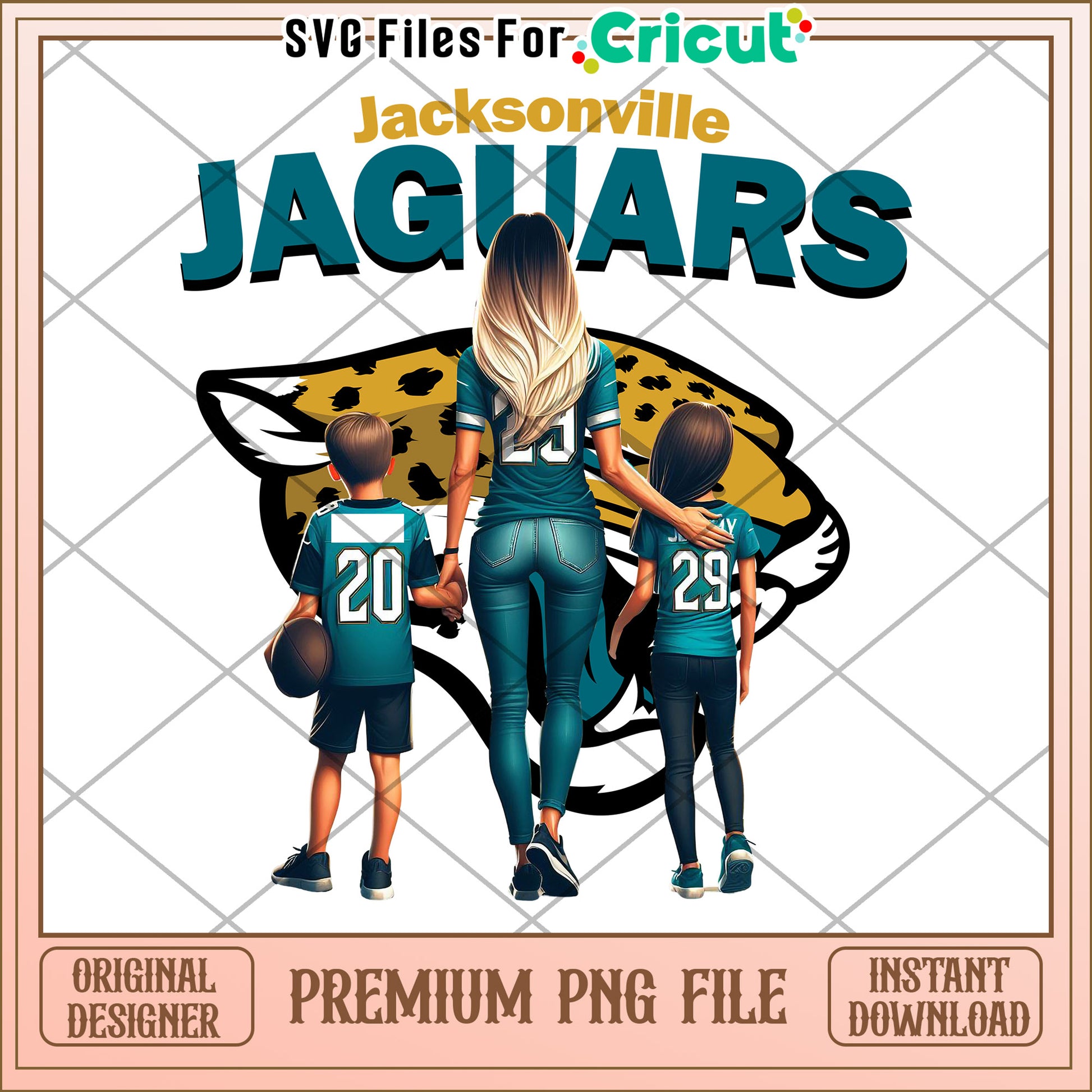 Jacksonville Jaguars Family Design, Premium PNG Download Available