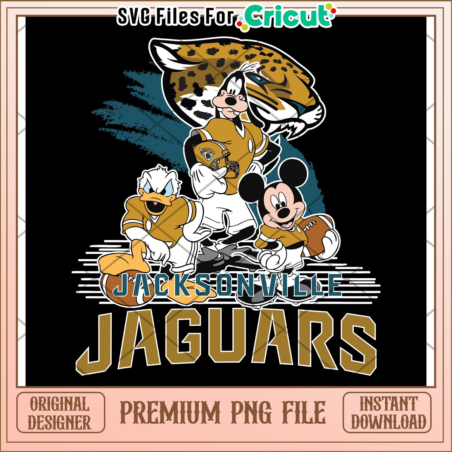 Jacksonville Jaguars PNG file for Cricut, Disney character design