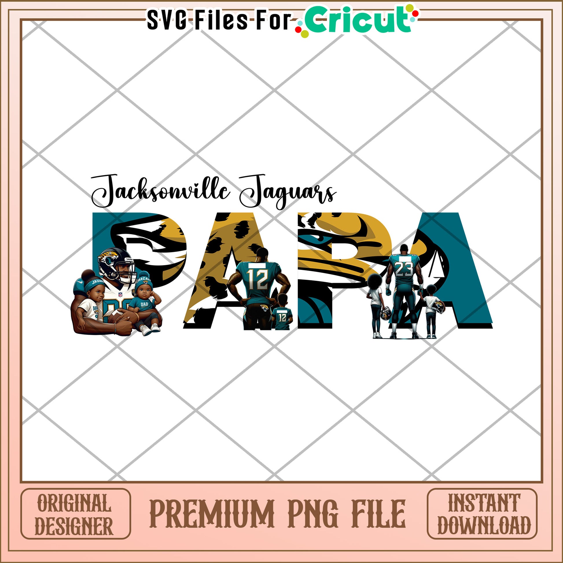 Jacksonville Jaguars Papa Design, Perfect for Family Celebrations