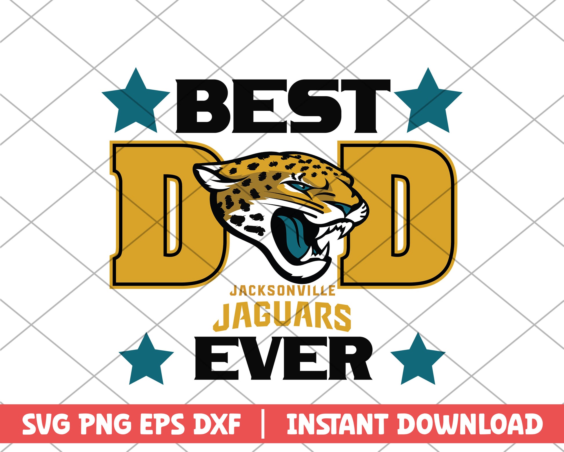 Jacksonville Jaguars best dad ever svg, Jacksonville Jaguars svg