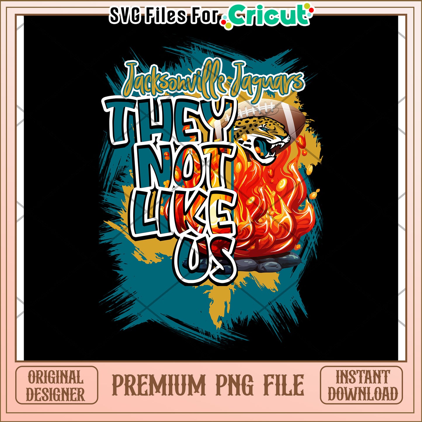 Jacksonville Jaguars design for fans, features fiery graphic art