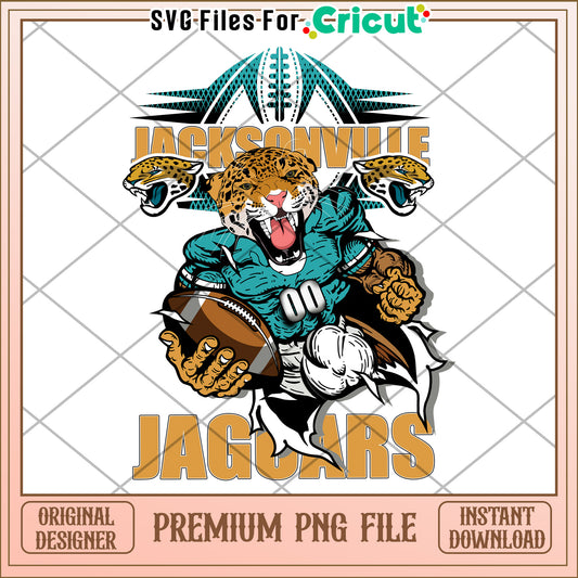 Jacksonville Jaguars football design, premium PNG for crafting