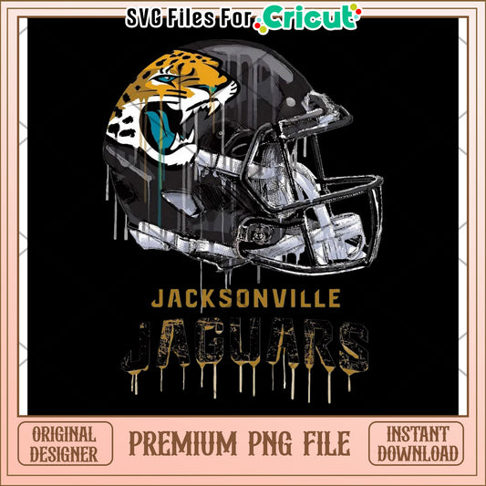 Jacksonville Jaguars helmet design, premium PNG file download