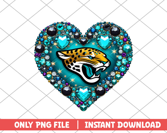 Jacksonville Jaguars in heart png, Jacksonville Jaguars png