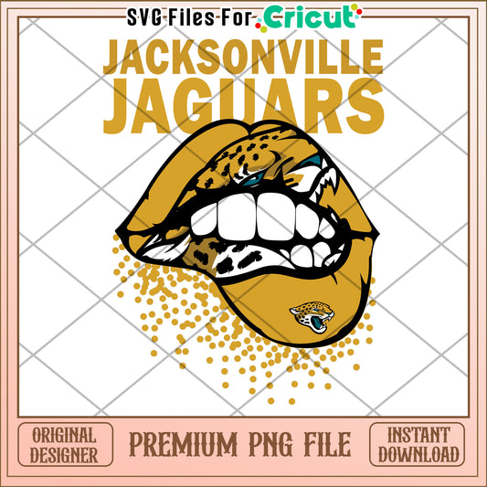 Jacksonville Jaguars lip design, premium PNG file for download