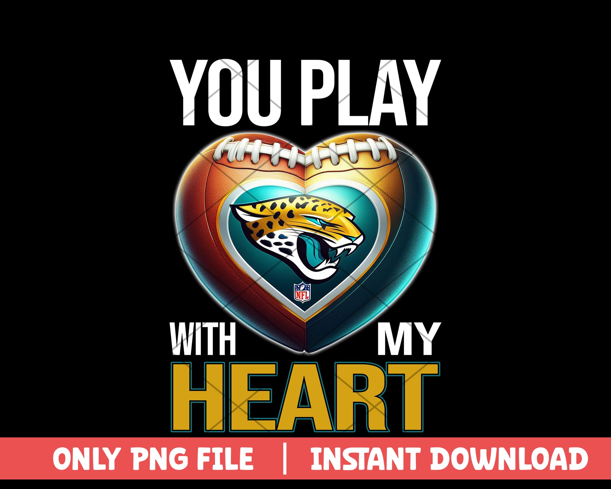 Jacksonville Jaguars play with my heart png, Jacksonville Jaguars png