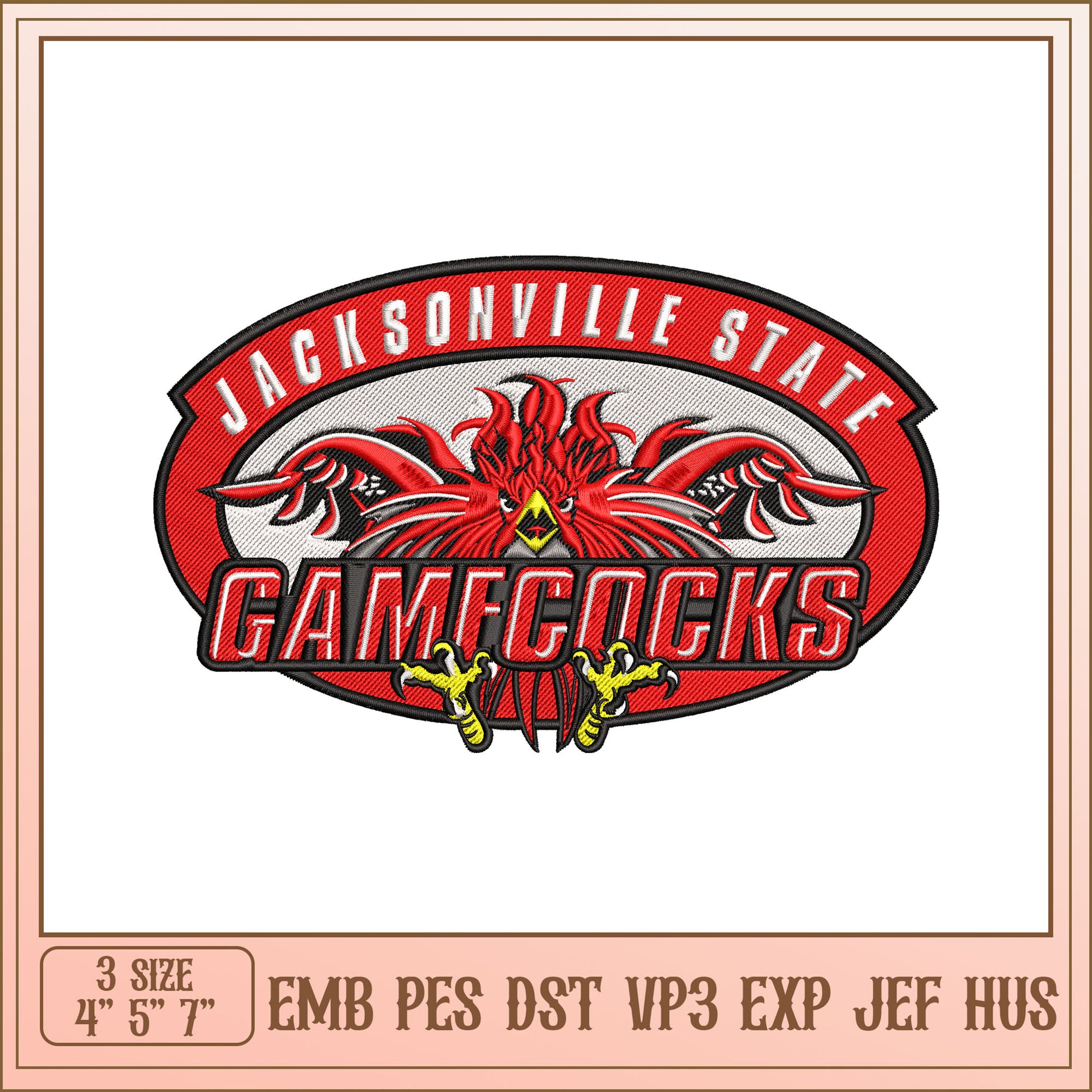 Jacksonville State Gamecocks Embroidery