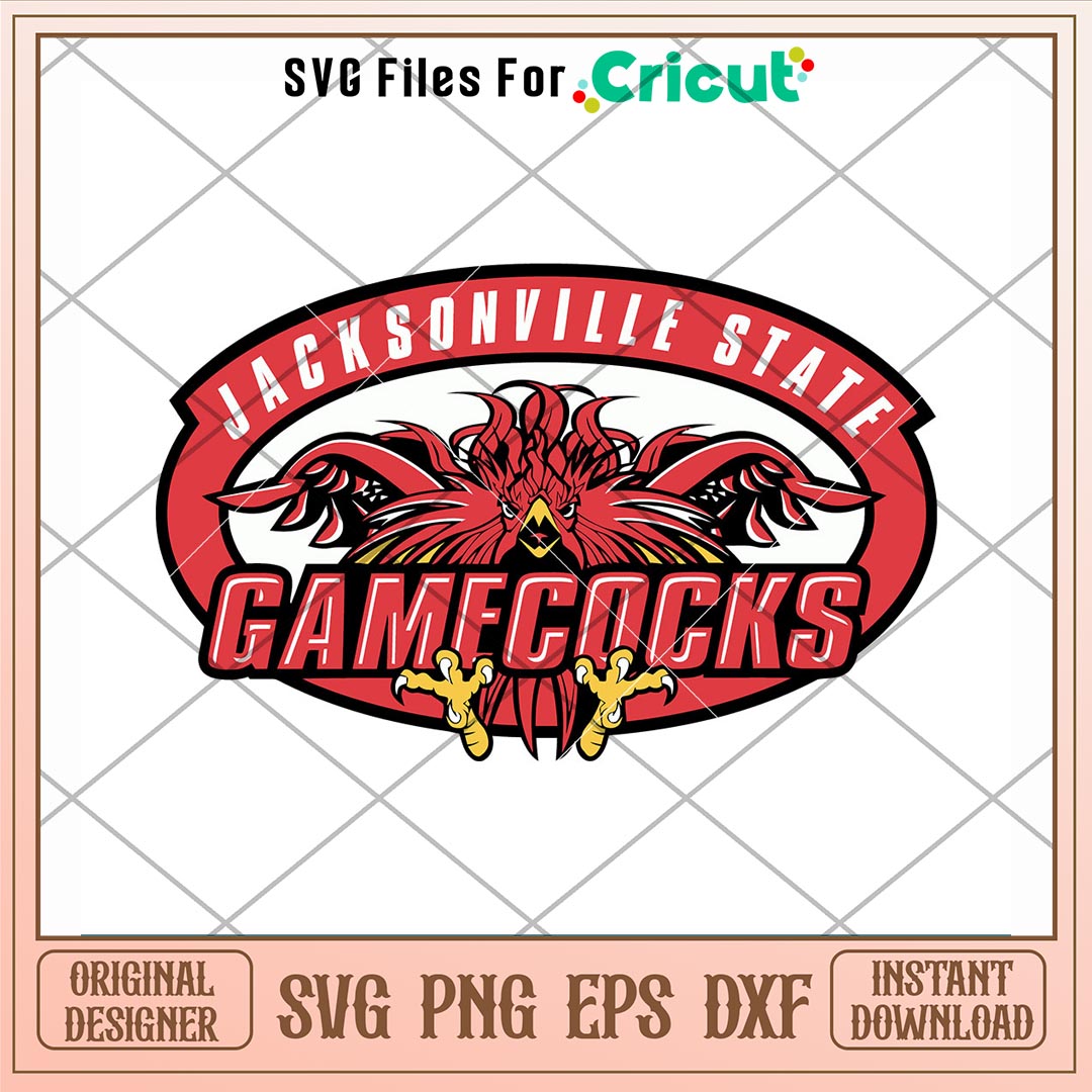 Jacksonville State Gamecocks Logo Svg, Jacksonville State Gamecocks Svg, NCAA Svg