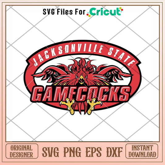 Jacksonville State Gamecocks Logo Svg, Jacksonville State Gamecocks Svg, NCAA Svg