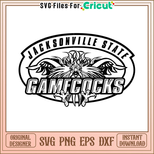 Jacksonville State Gamecocks SVG Design for Cricut, Instant Download Files Available