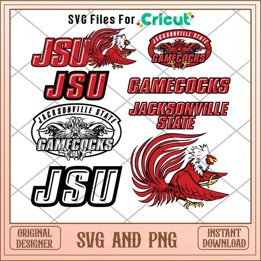 Jacksonville State Gamecocks svg, Jacksonville Gamecocks svg bundle, NCAA svg