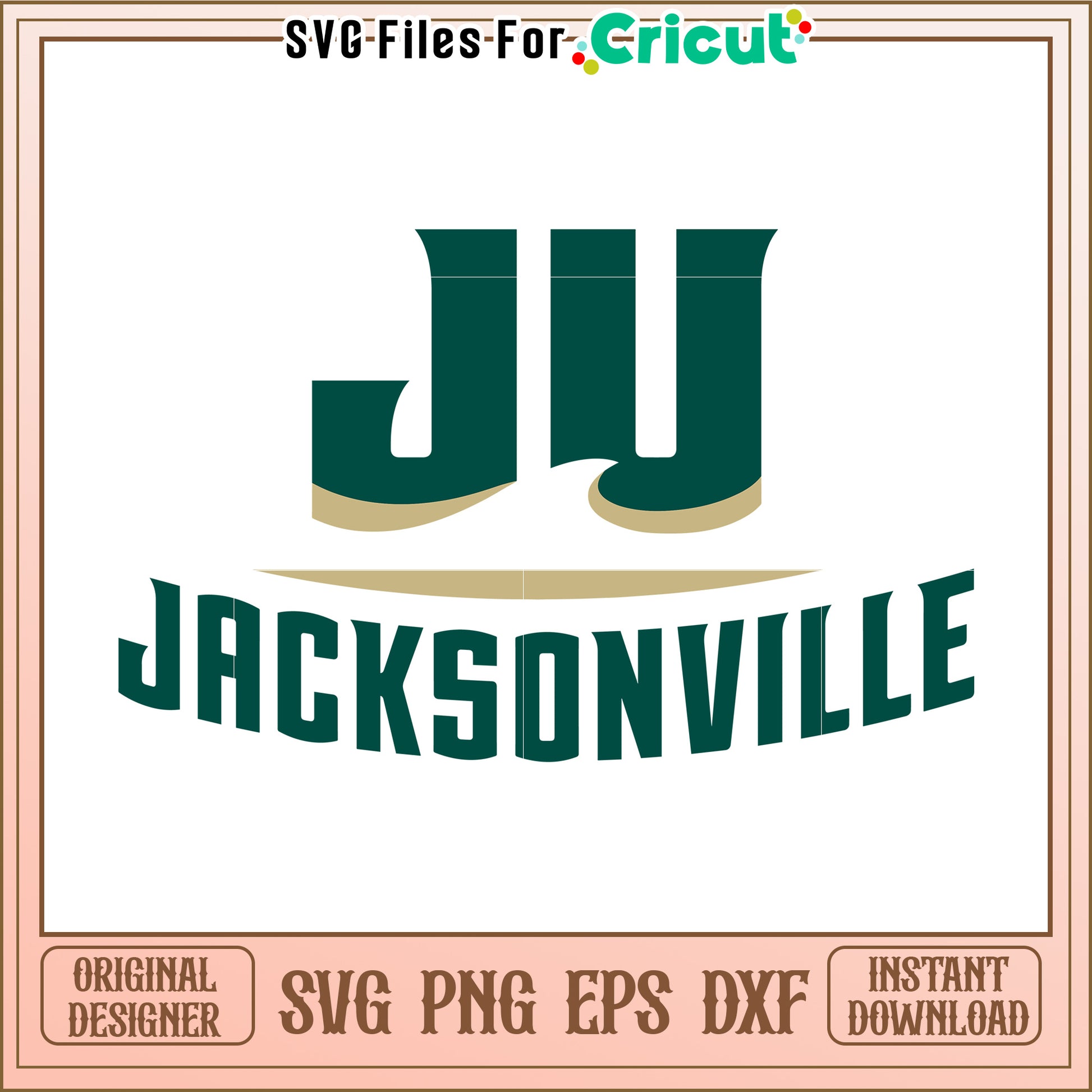 Jacksonville University Design SVG File for Cricut, Downloadable Instant Access