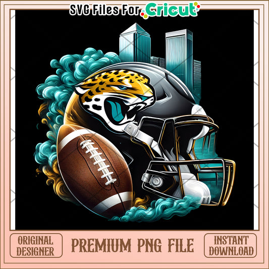 Jaguar Football Helmet PNG Design, Perfect for Cricut Projects