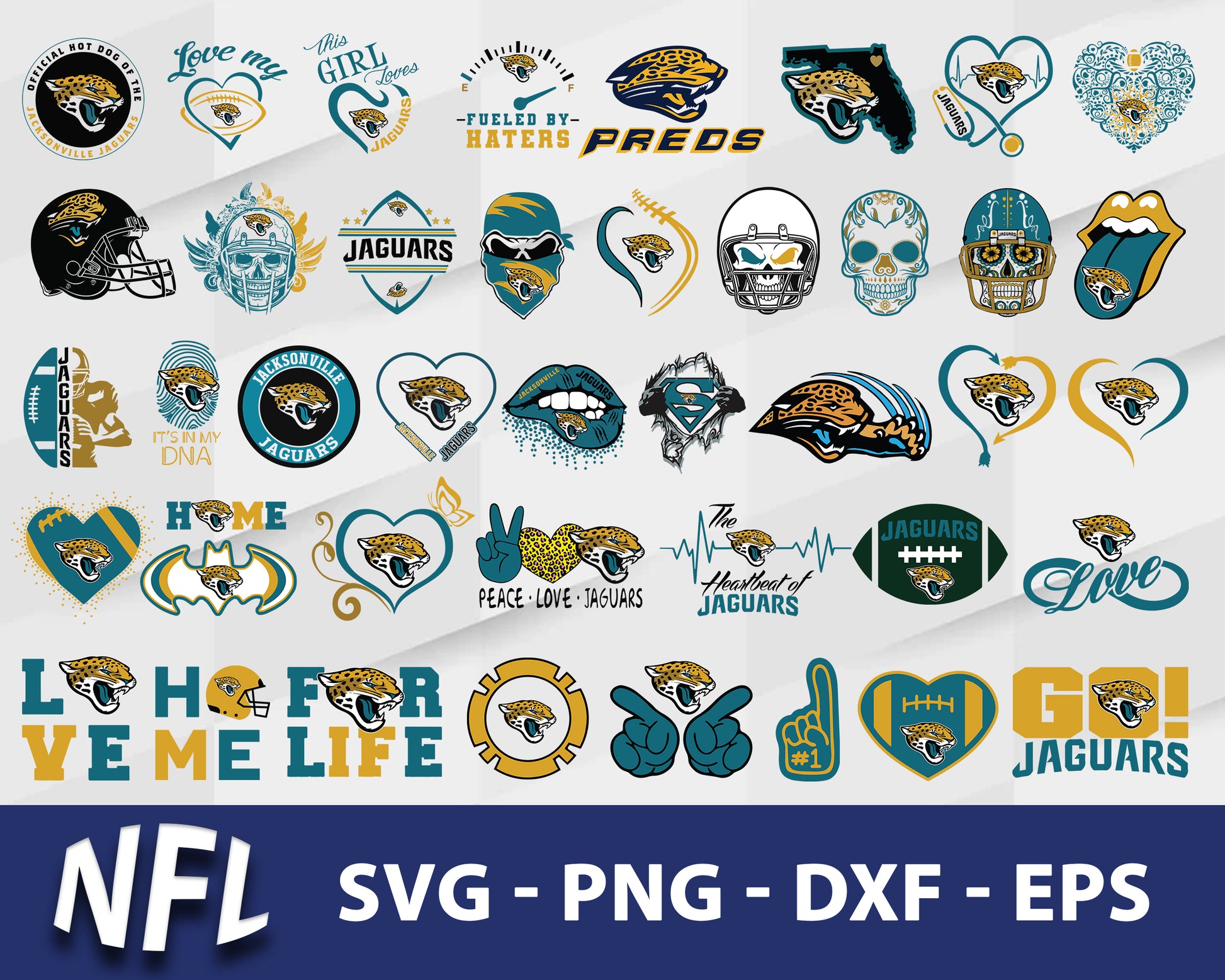 Jacksonville jaguars nfl bundle svg, Jacksonville jaguars football​ svg