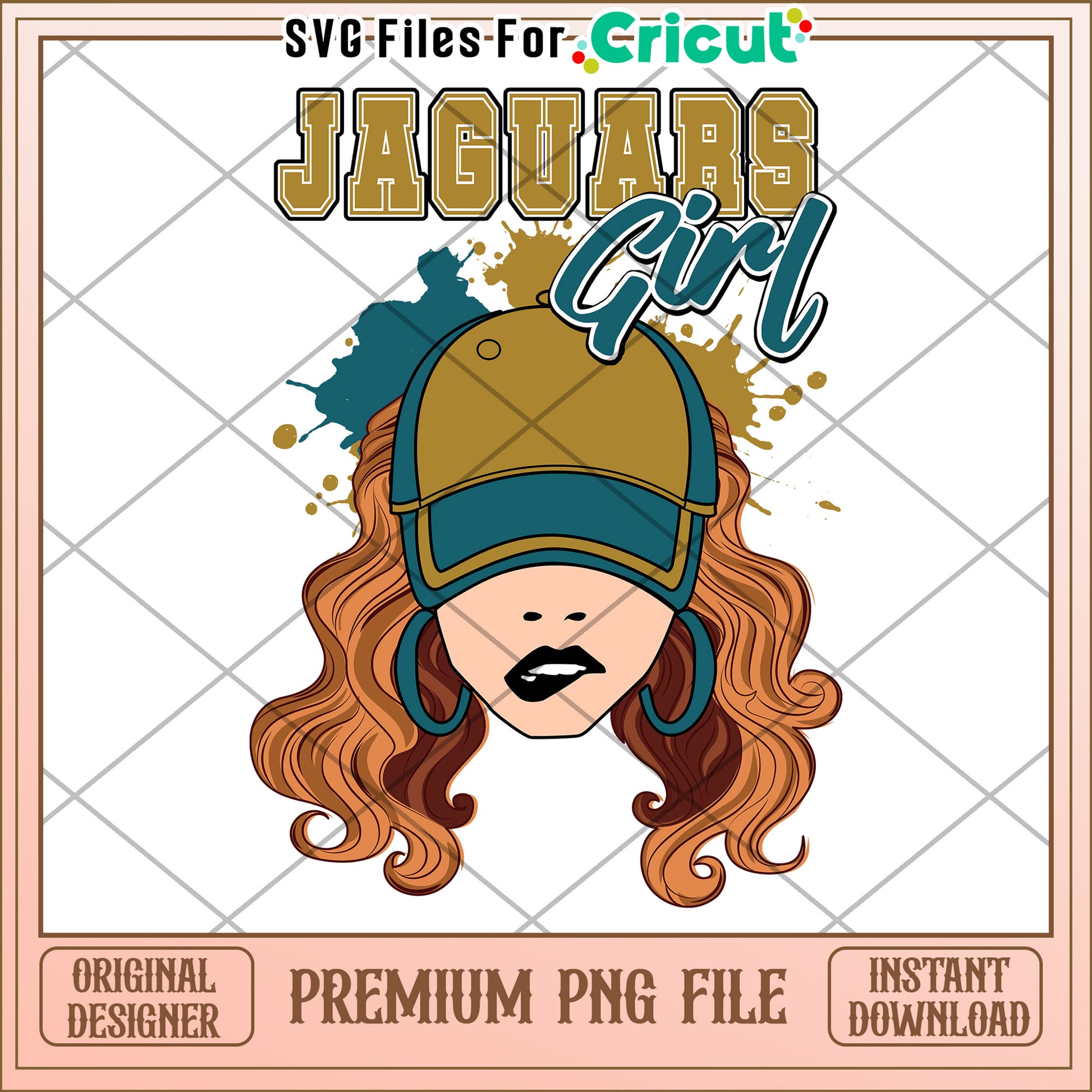 Jaguars Girl PNG File for Cricut, Perfect for Creative Projects