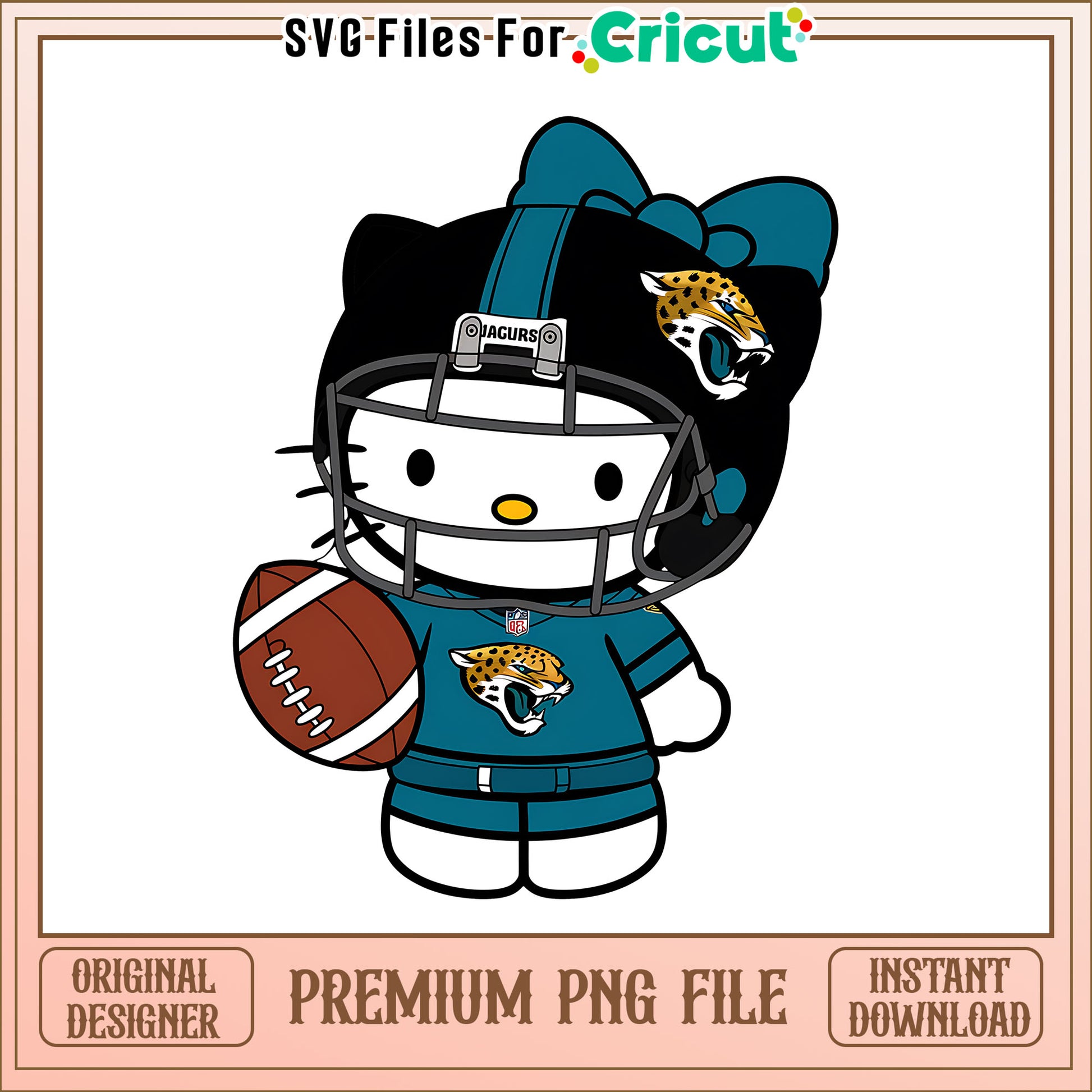 Jaguars Hello Kitty helmet png, Jacksonville Jaguars png, NFL png