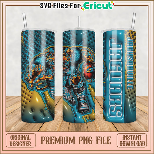 Jaguars Tumbler PNG Design Instant Download