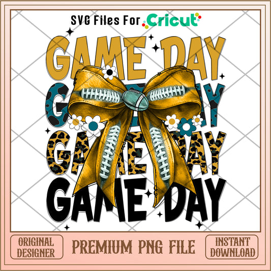 Jaguars coquette football bow png, Jacksonville Jaguars png, NFL png