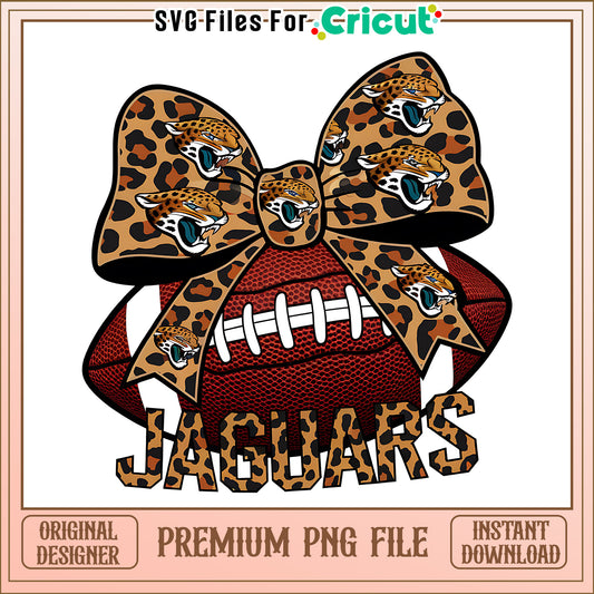 Jaguars rugby ball and bow png, Jacksonville Jaguars png, NFL png