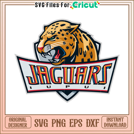 Jaguars team logo SVG design for Cricut projects, instant download available